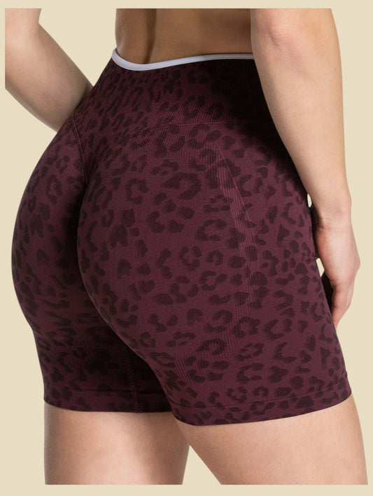 Leopard Plum shorts