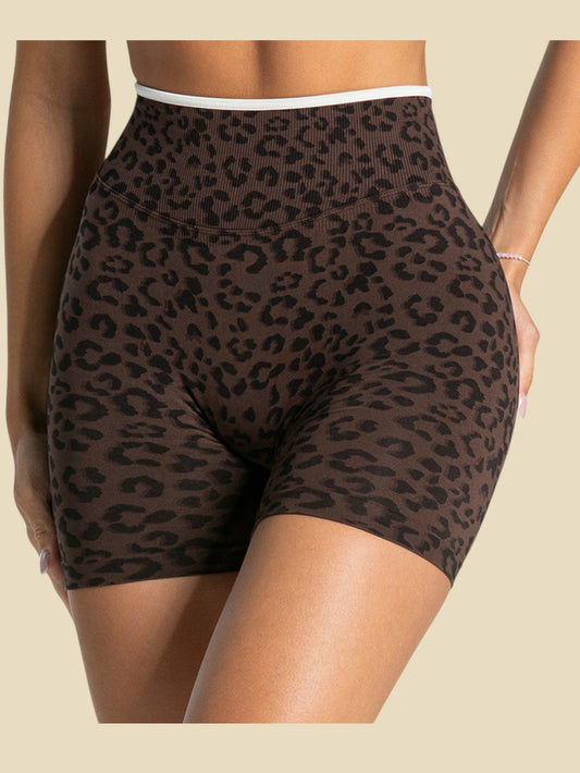 Leopard Coffee Brown shorts
